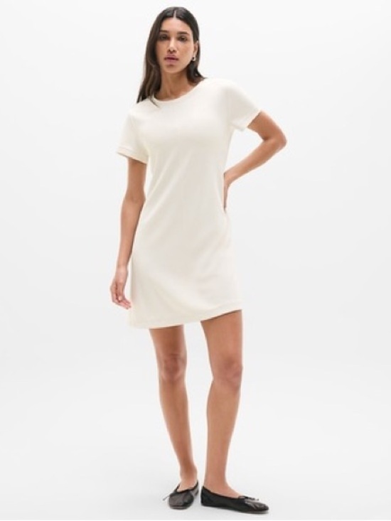 Athleta Dresses & Skirts - Athleta Seasoft Tee Dress Bone Beige TENCEL Athleisure Modal Dress Medium